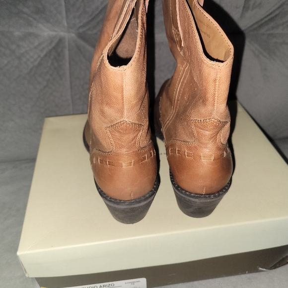 Franco Sarto cognac Window short cowboy boots - Picture 8 of 12